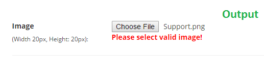 Validate Image Width And Height Output
